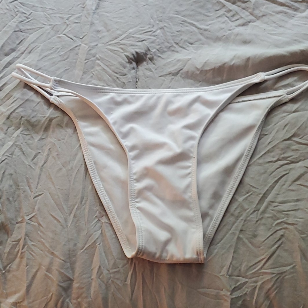White bikini bottoms